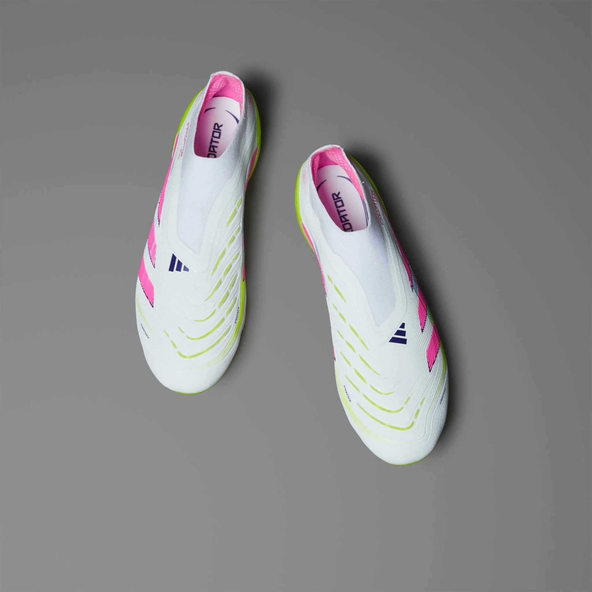 adidas Predator Elite Laceless FG Laceless Firm Ground Soccer Cleats White Lucid Pink Lucid Lemon
