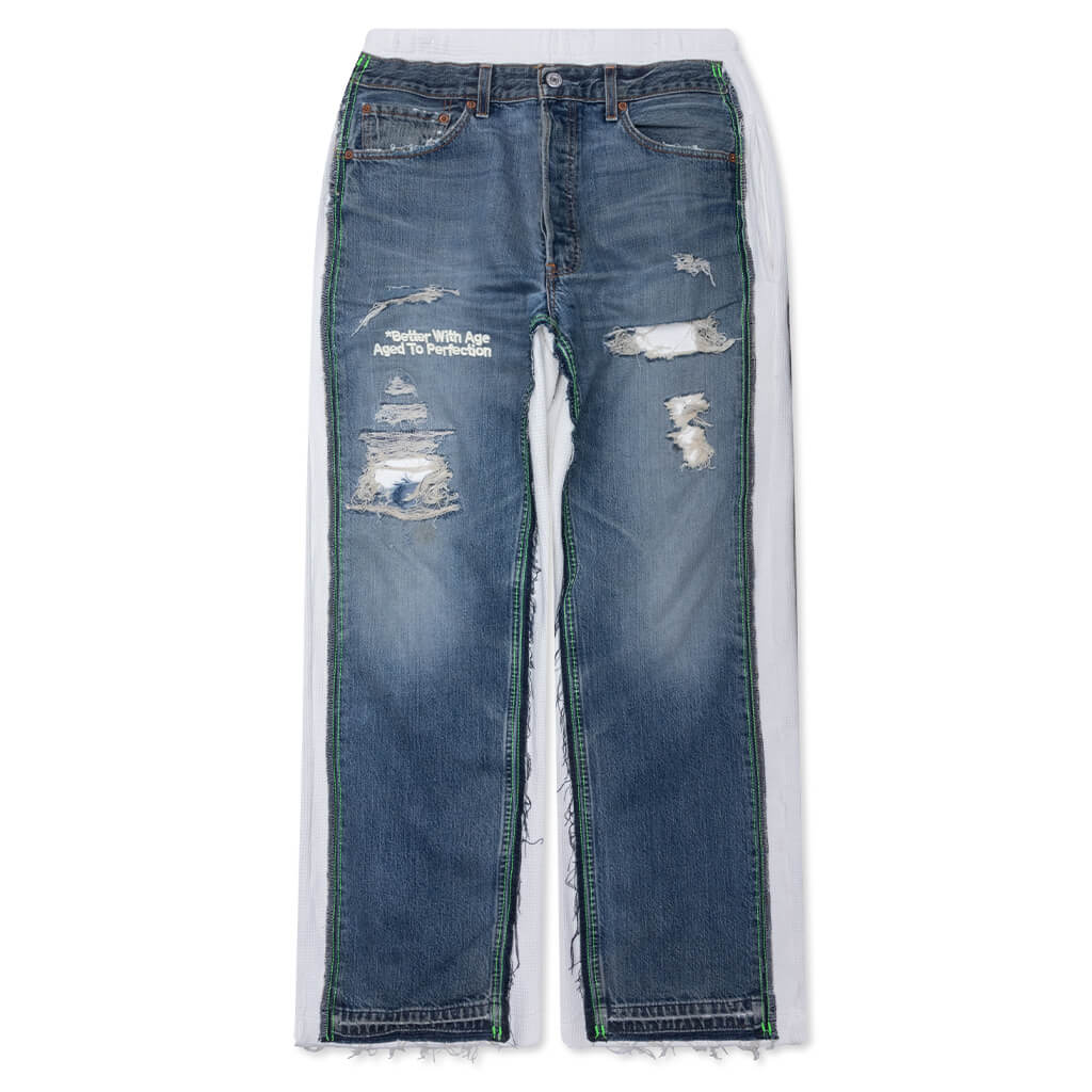 Franklin Denim Sweatpants Indigo White