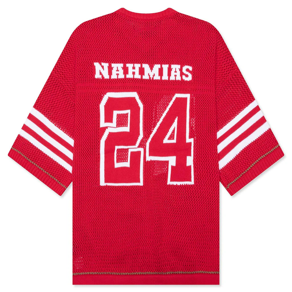 Knit 24 Football Shirt Cherry