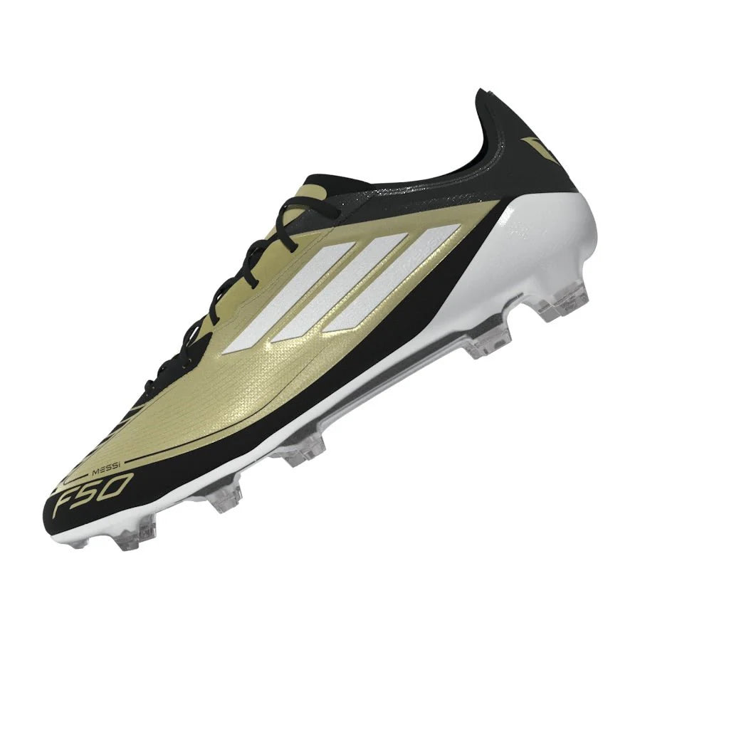 adidas F50 Elite FG Messi Firm Ground Soccer Cleats Gold White Black