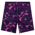 Color Camo Shark Reversible Shorts Purple