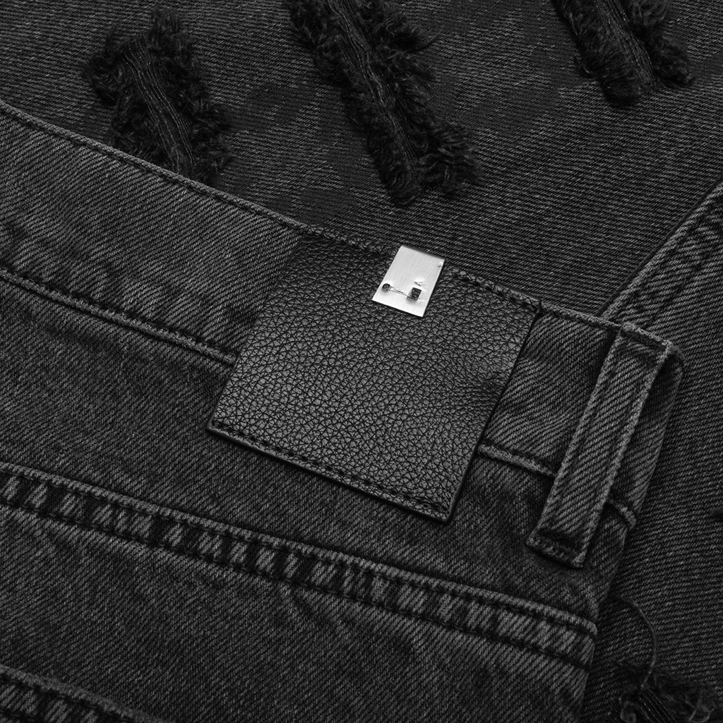 Slashed Skinny Jean Black