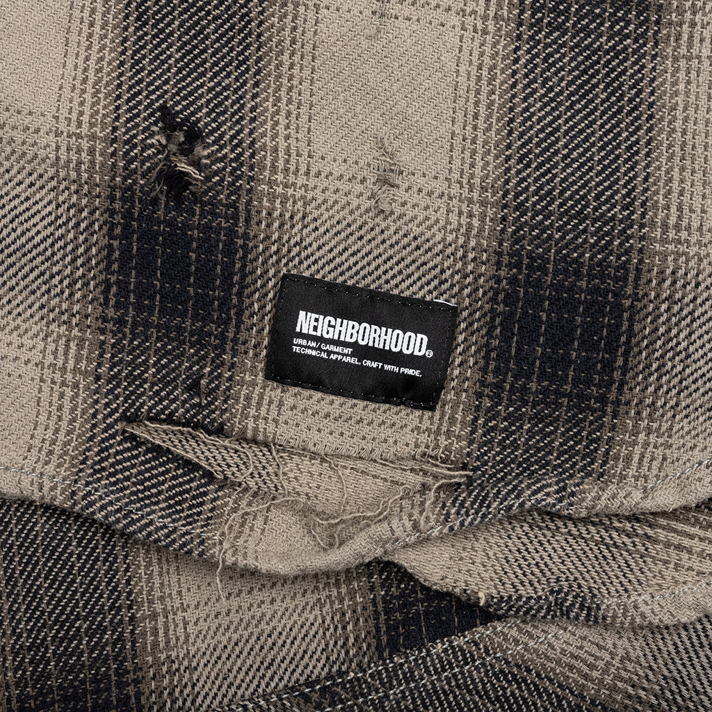Savage Block Hombre Check Shirt LS Greige