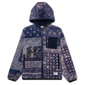 Bandana Pattern Fleece Jacket Navy