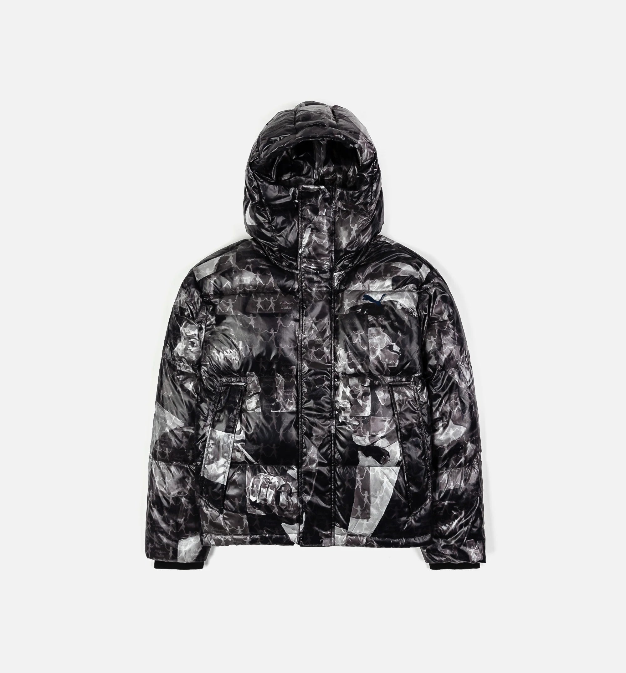 Puma x Kidsuper All Over Print Puffer Mens Jacket Black