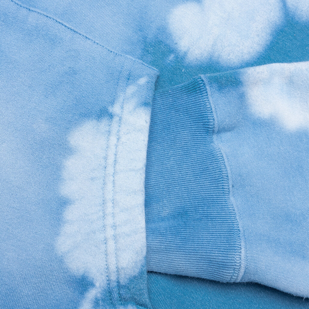 Hand Dye Shark Full Zip Hoodie Blue