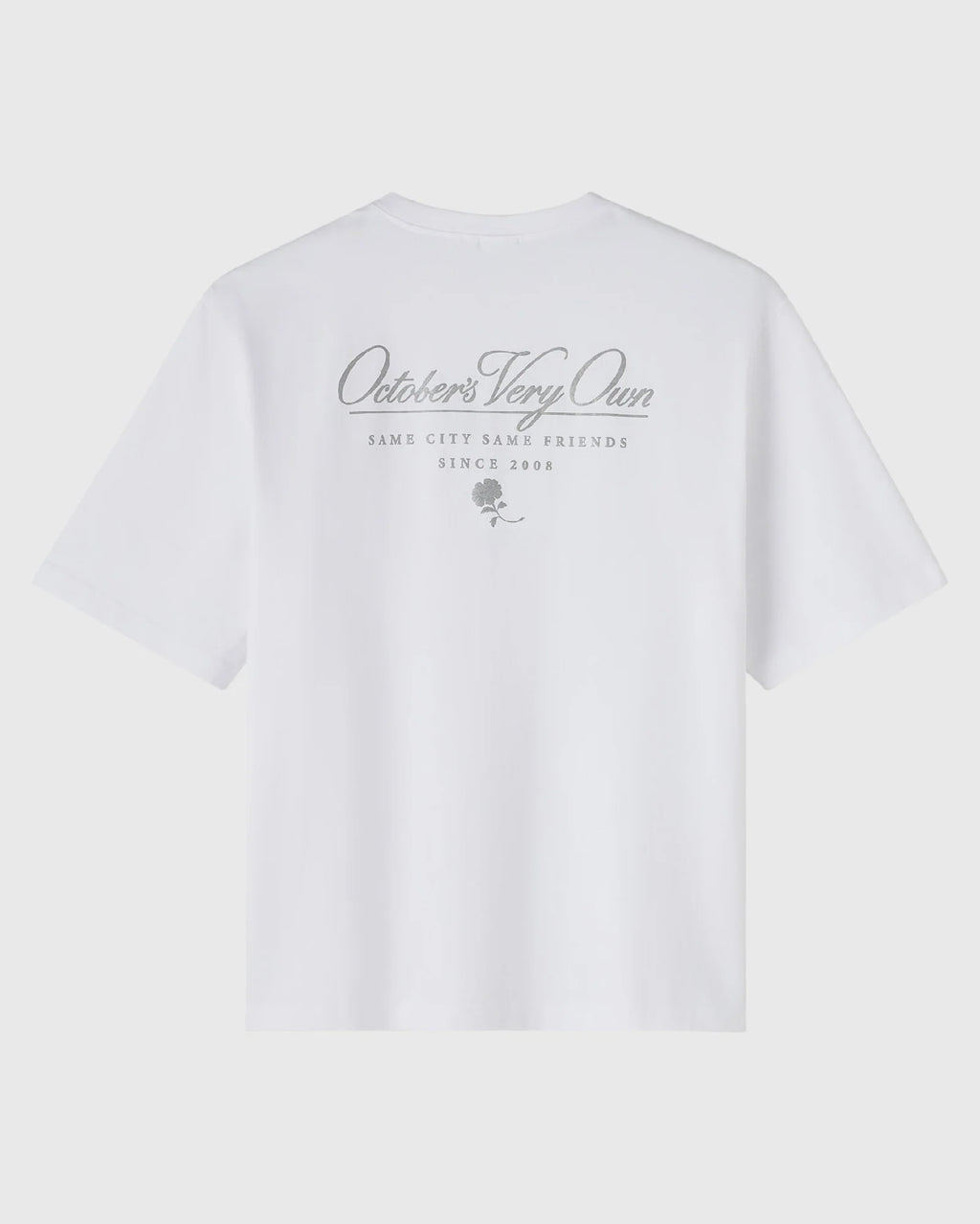 Luxe Jersey Script Tee White