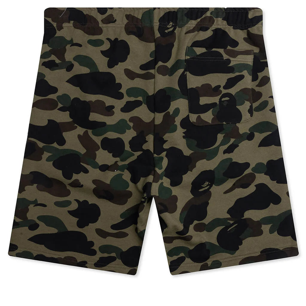 1ST Camo Shark Regular Fit Sweat Shorts Green