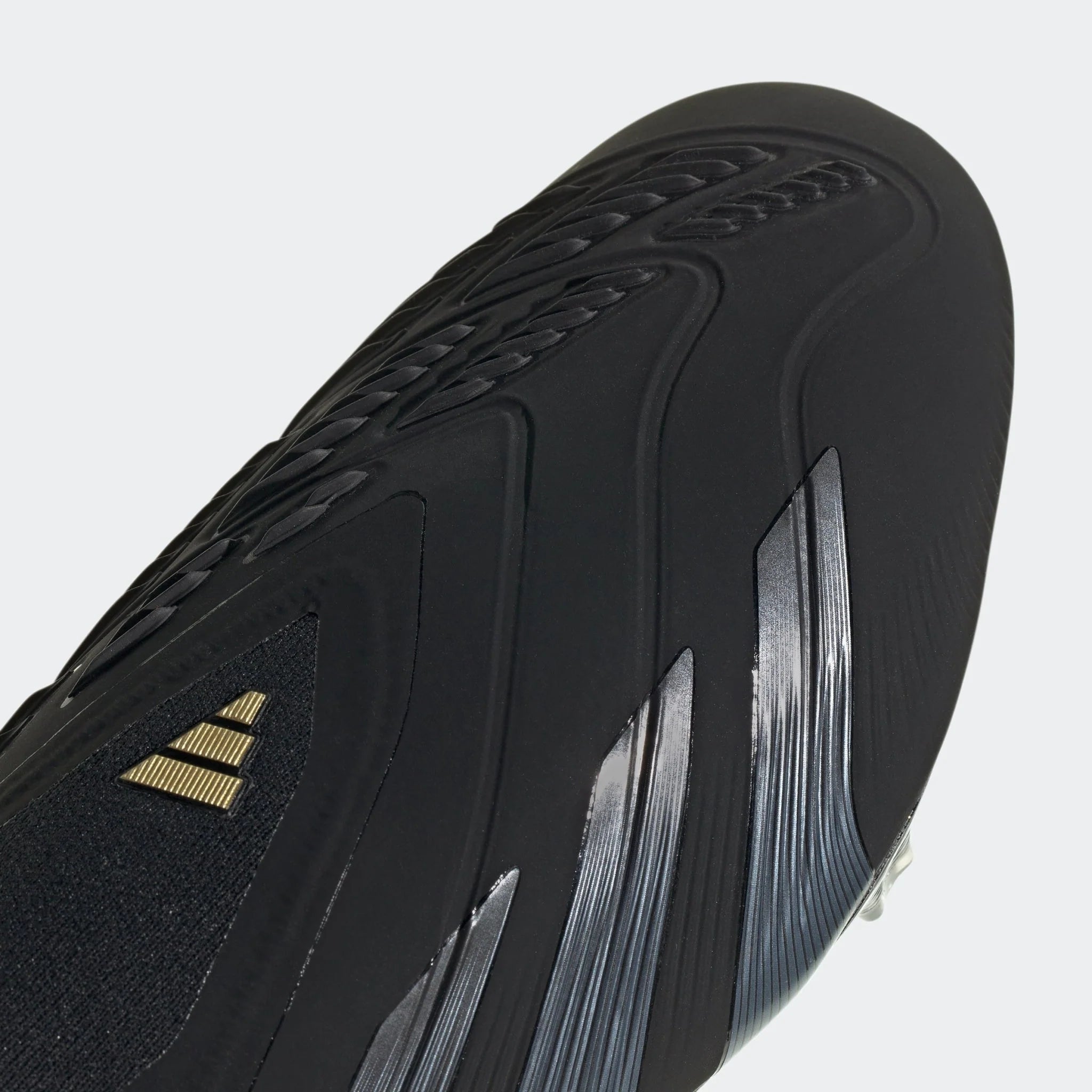 adidas Predator Elite Laceless FG Laceless Firm Ground Soccer Cleats Black Carbon Gold Metallic