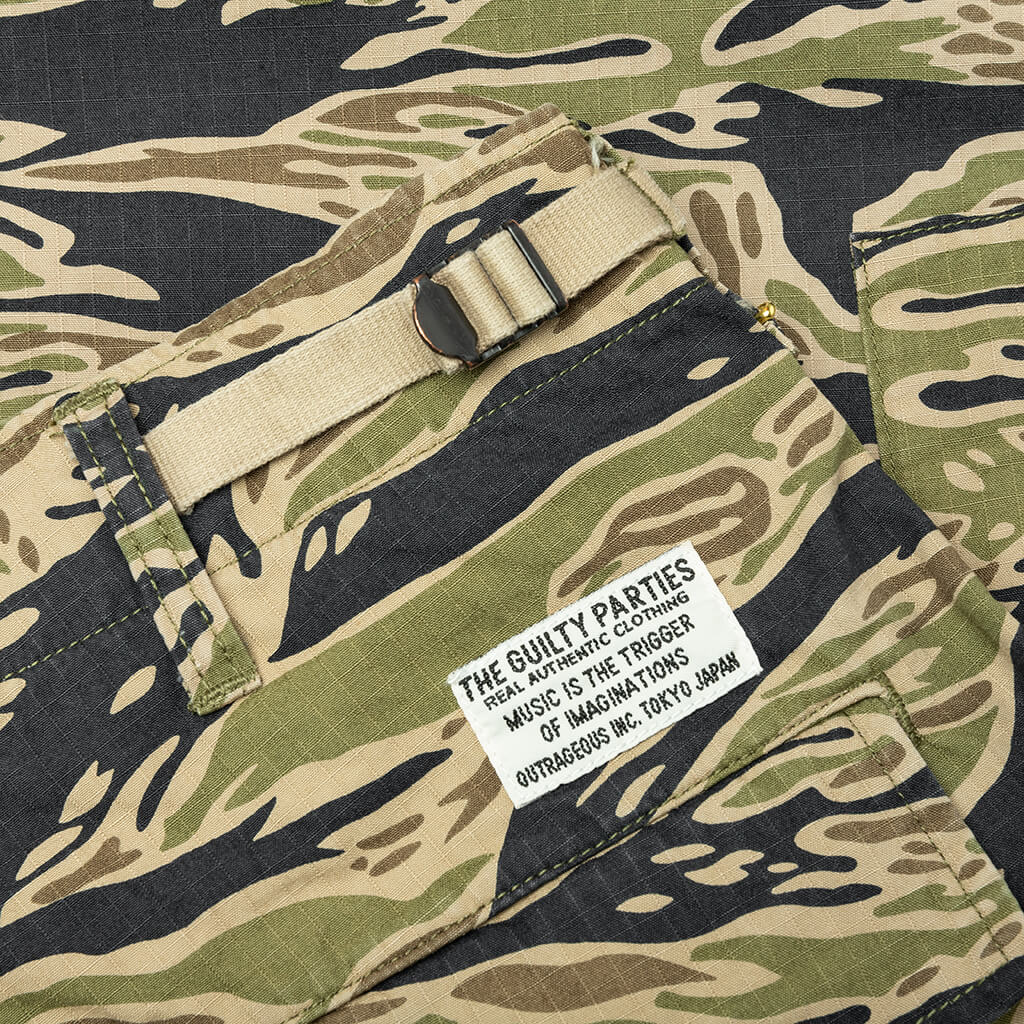 Tiger Camo 6 Pocket Trousers Olive