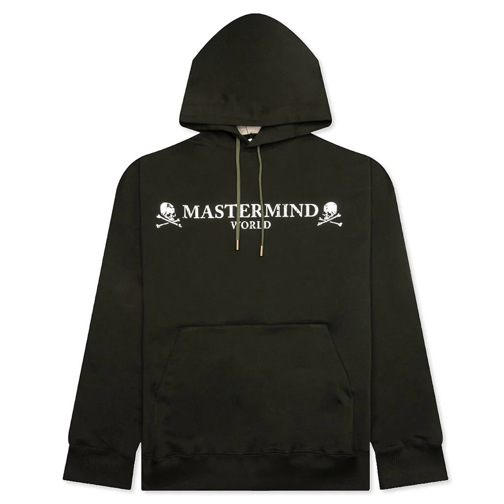 Logo Knit Hoodie Olive