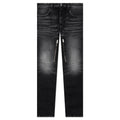 Slim Fit Denim W Zips Black White