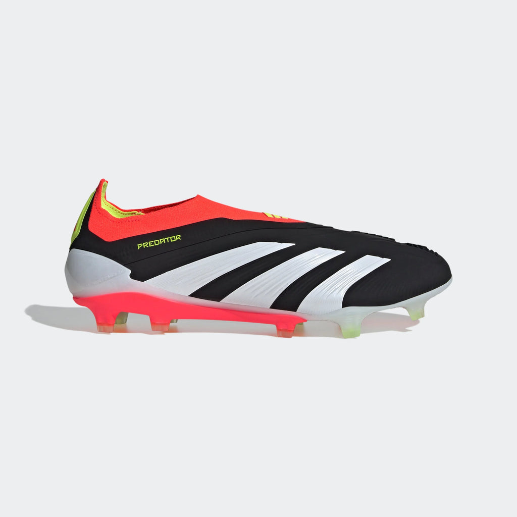 adidas Predator Elite Laceless FG Firm Ground Soccer Cleats Black White Solar Red