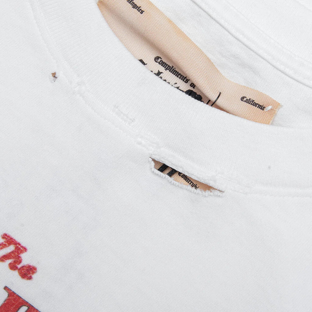 Devil Band T Shirt Vintage White