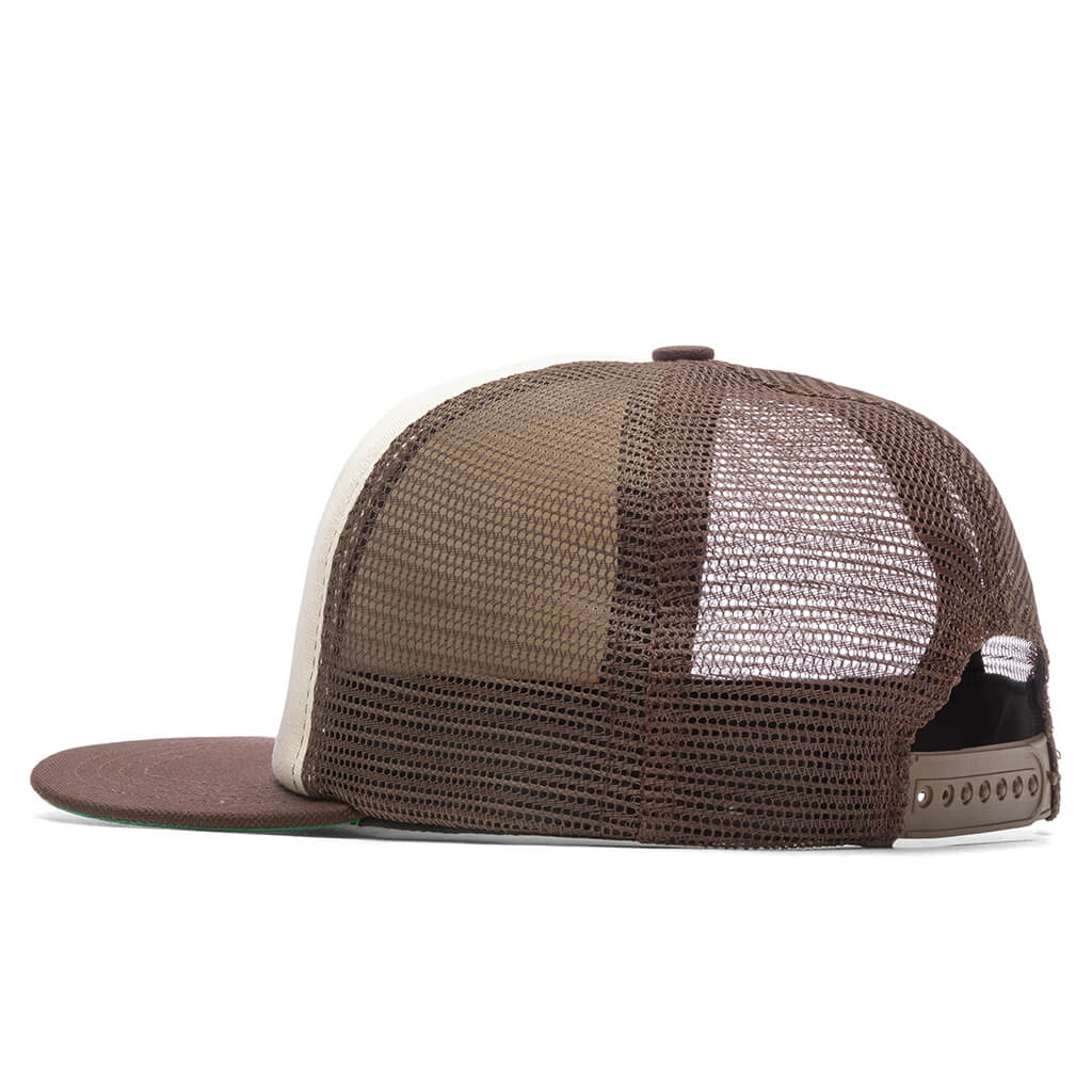 Race Series Washed Trucker Hat Brown