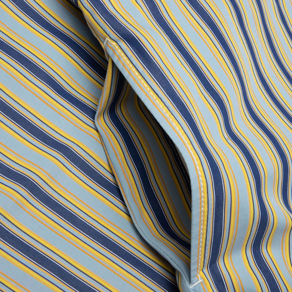 Striped Poplin Trousers Baltic