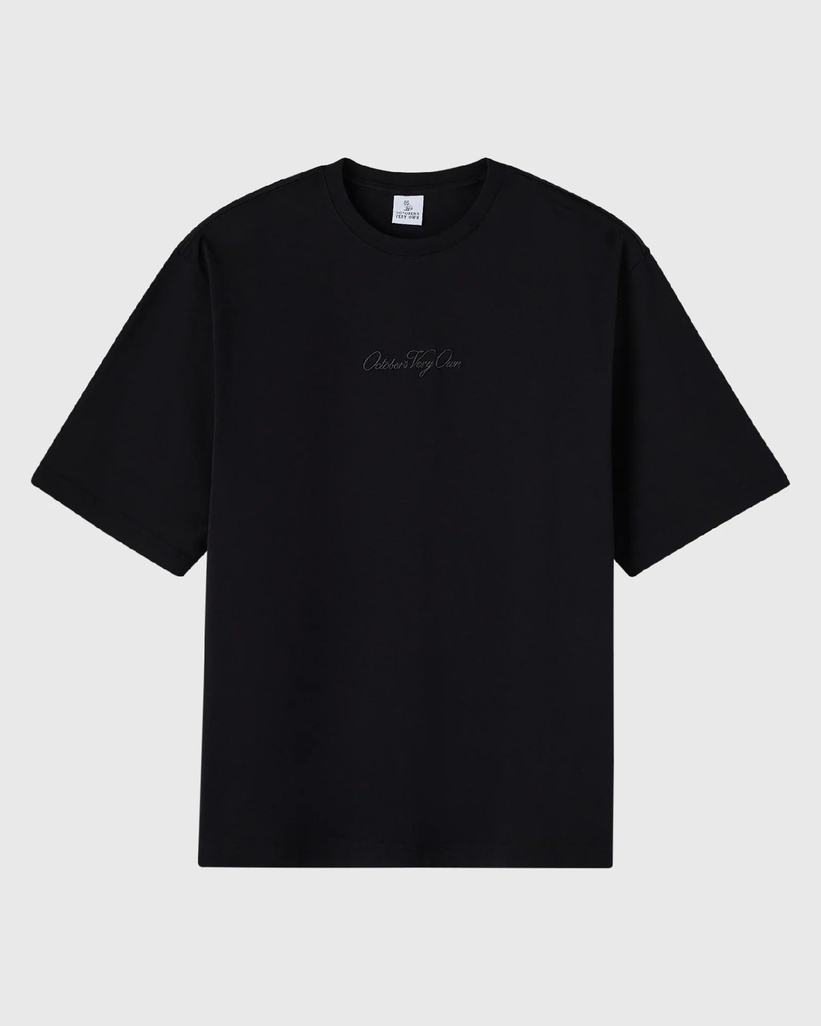 Luxe Jersey Script Tee Black