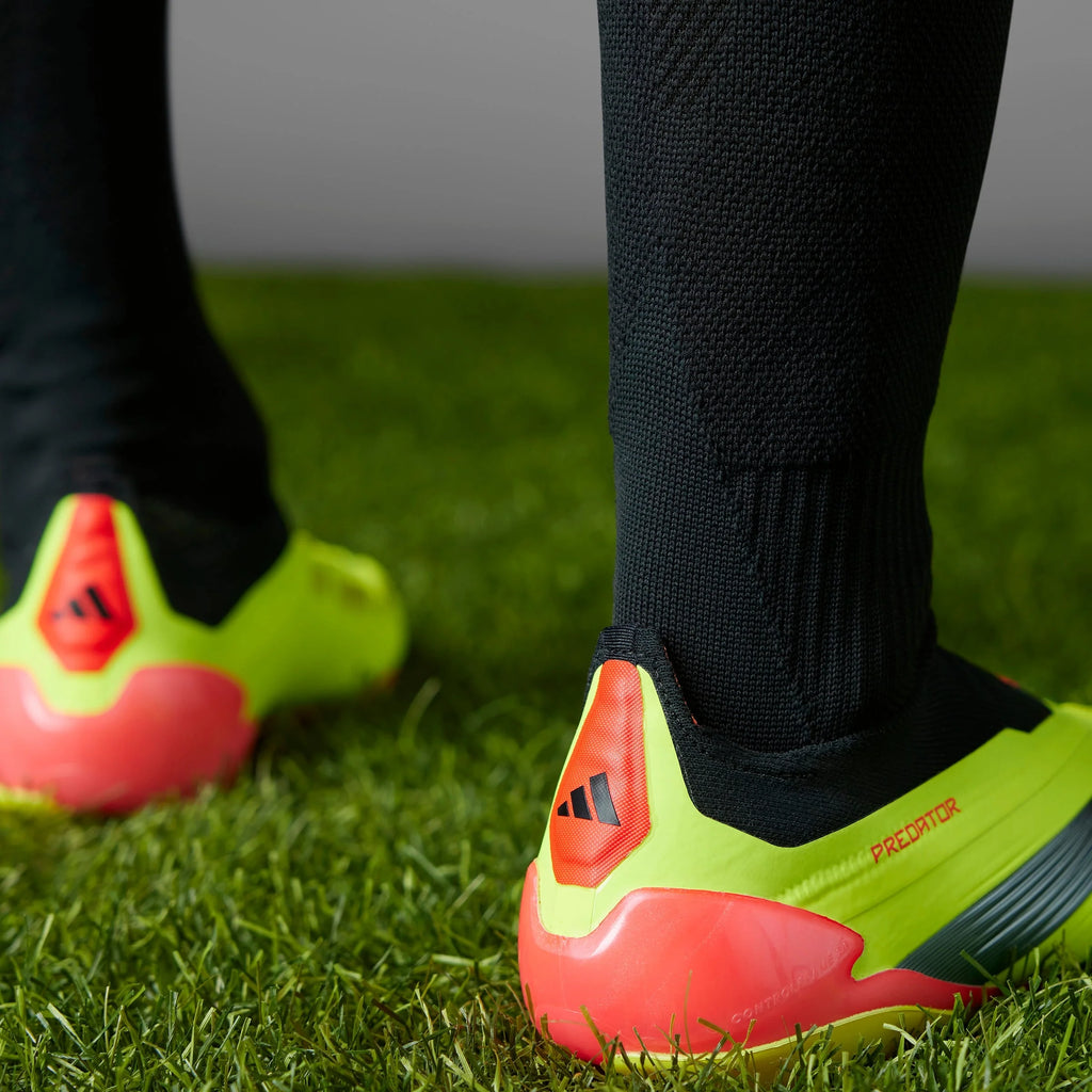 adidas Predator Elite Laceless FG Laceless Firm Ground Soccer Cleats Solar Yellow Black Solar Red