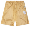Aged Satin Shorts Yellow