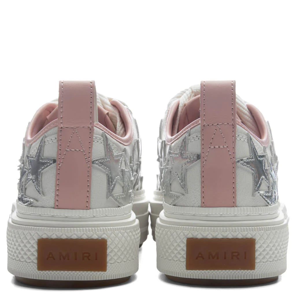 Womens Metallic Stars Court Low Pink