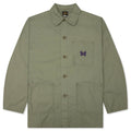 Reversed Sateen Coverall Jacket Olive
