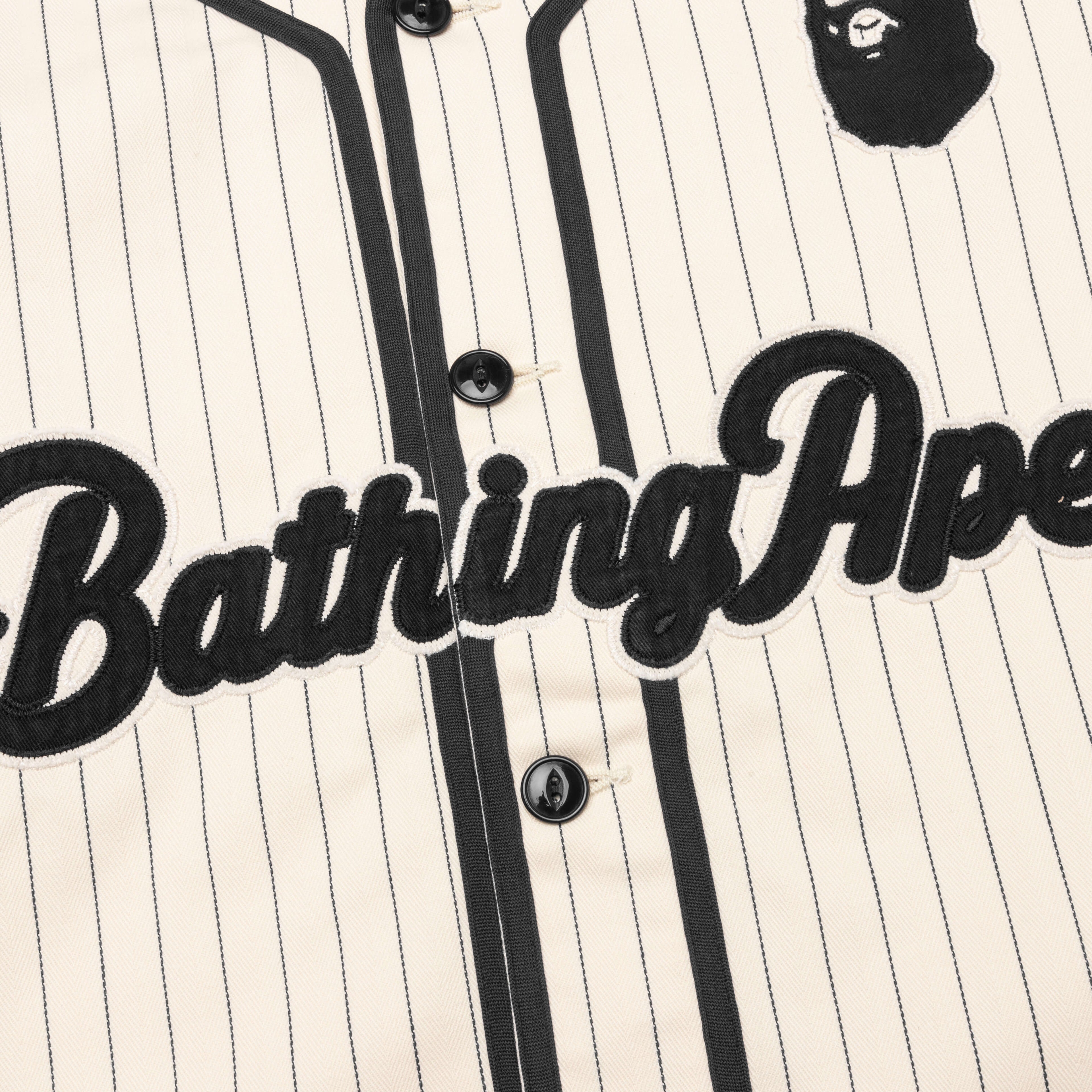 A Bathing Ape Baseball Shirt Ivory