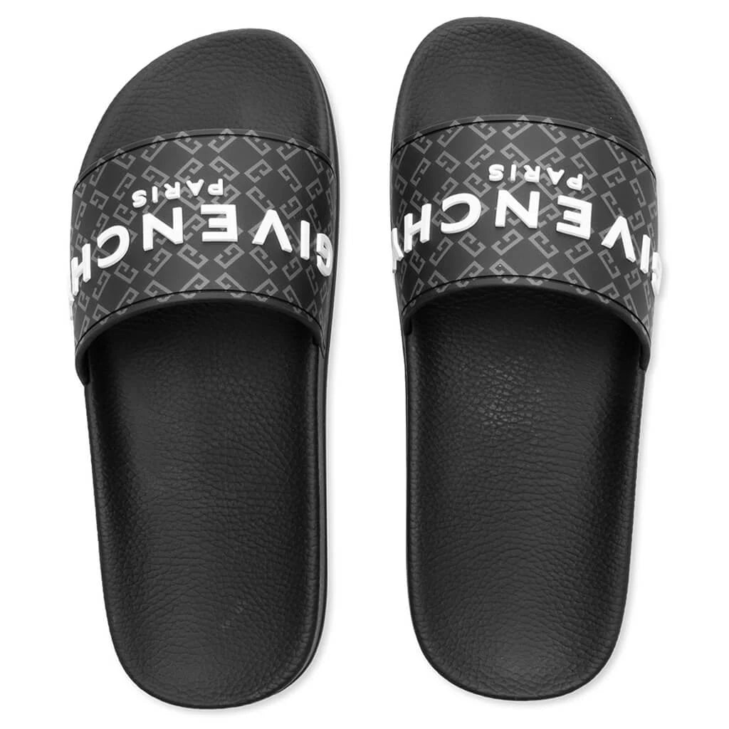 Slide Flat Sandals Black