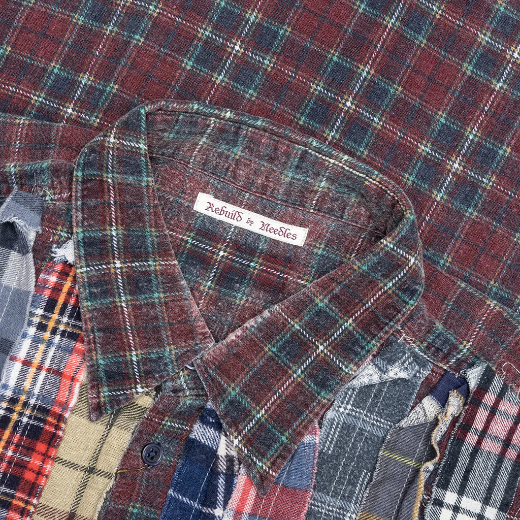 Ribbon Wide Flannel Shirt Assorted