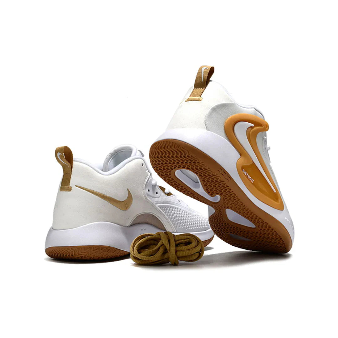 Tênis Nike React HyperSet 2 Vôlei Branco Amarelo