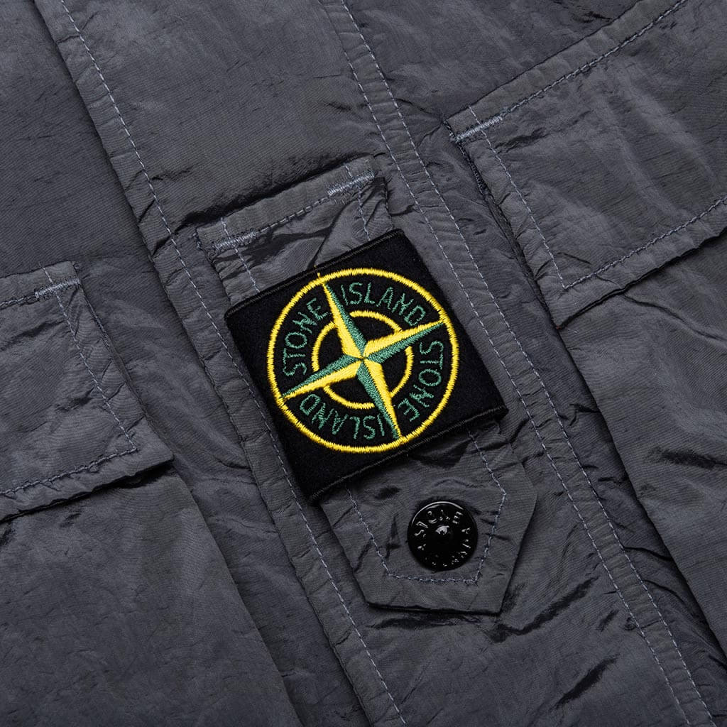 Nylon Coach Jacket Lead Grey