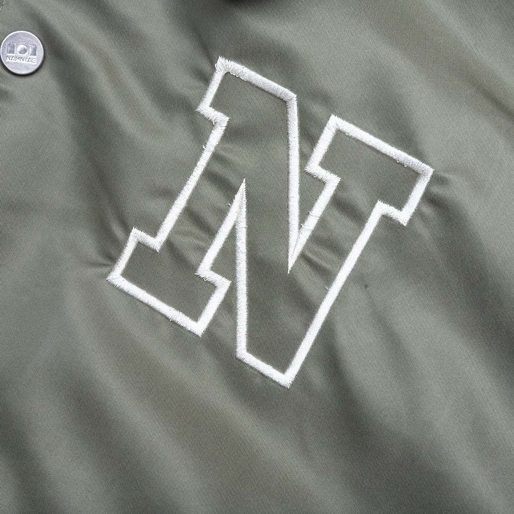 Nylon Hooded Bomber Army Green