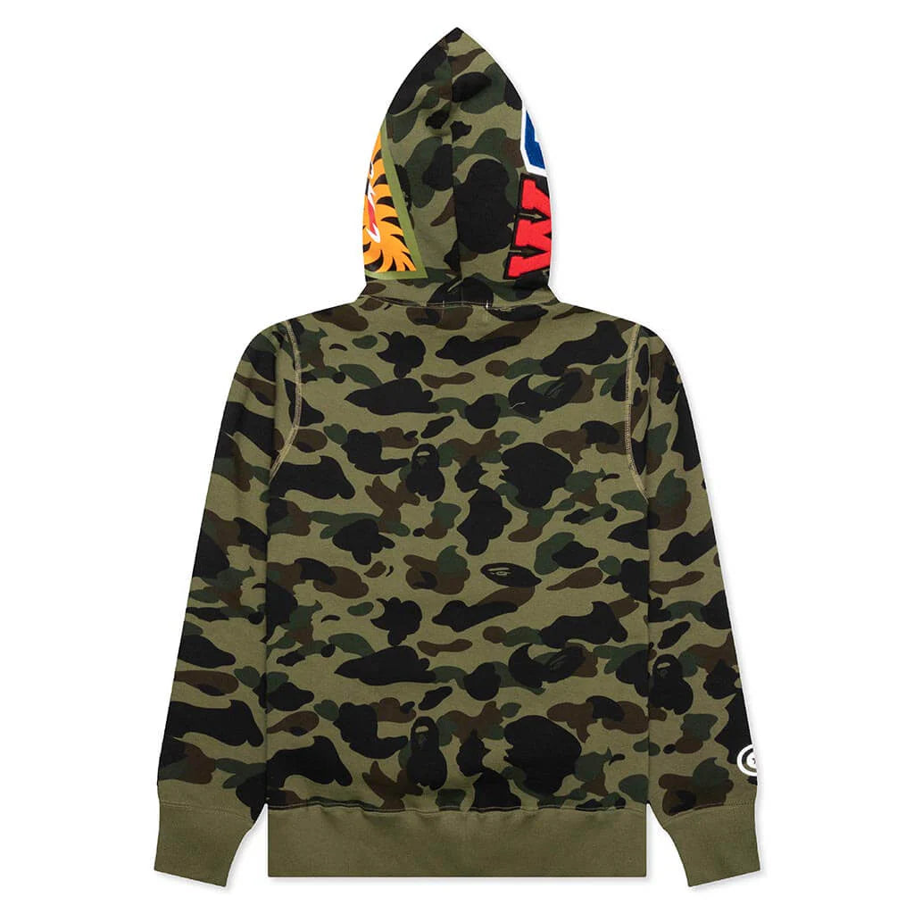 1st Camo Shark Full Zip Hoodie Green