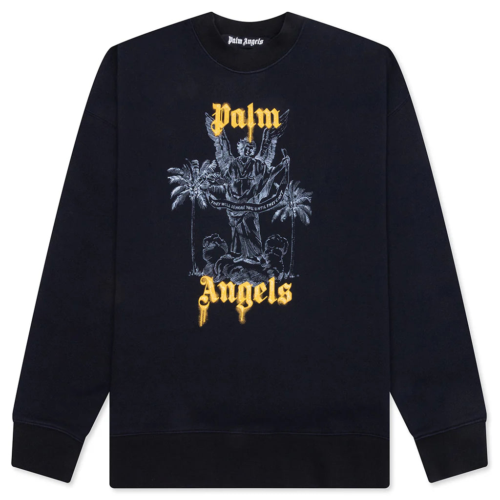 Palms Pencil Crew Black Light Orange