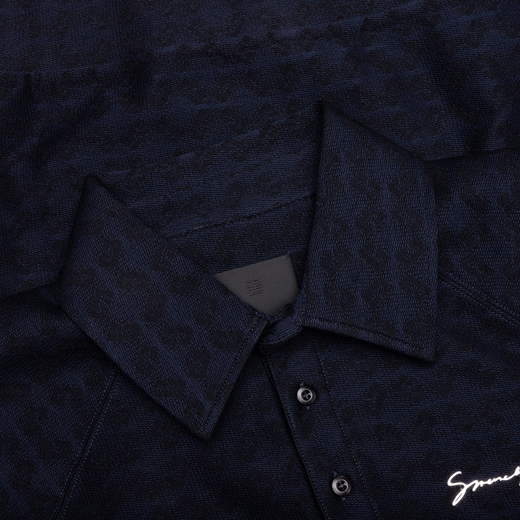 Monogram 72 Jacquard Polo Black Navy