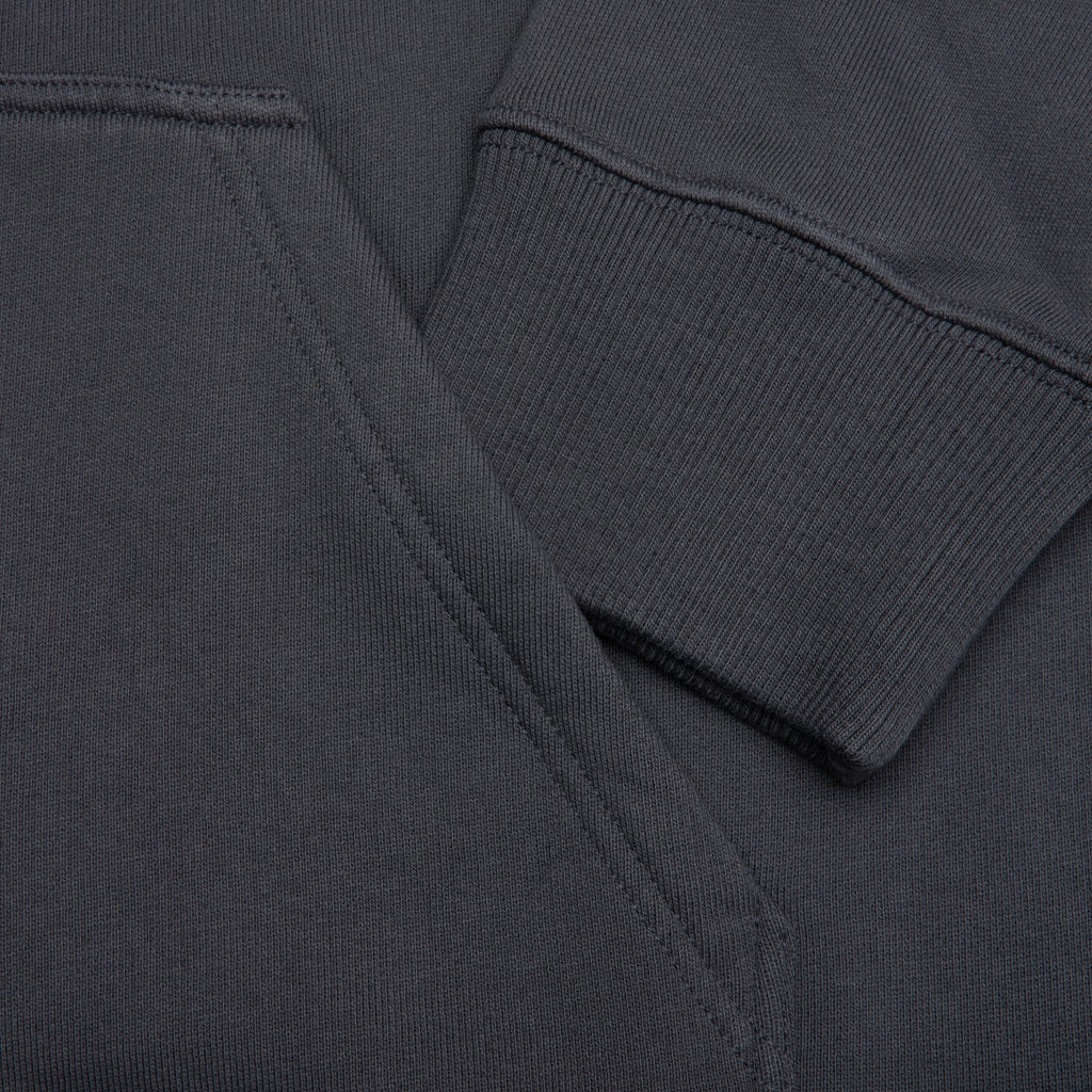 Printed Felpa Slim Fit Hoodie Charcoal