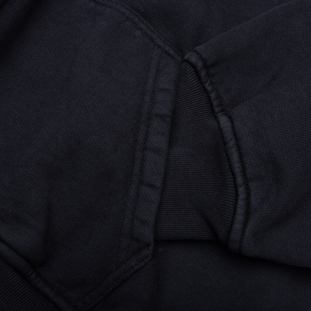 St Rhude Seal Zip Up Hoodie Vintage Black Red