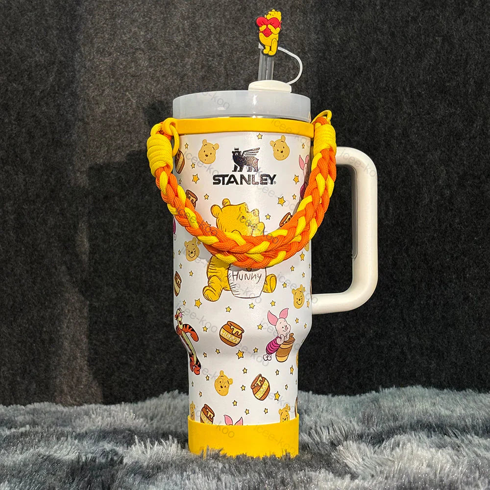 Copo Térmico Ursinho Pooh Tumbler 12L Inox com Tampa Hermética