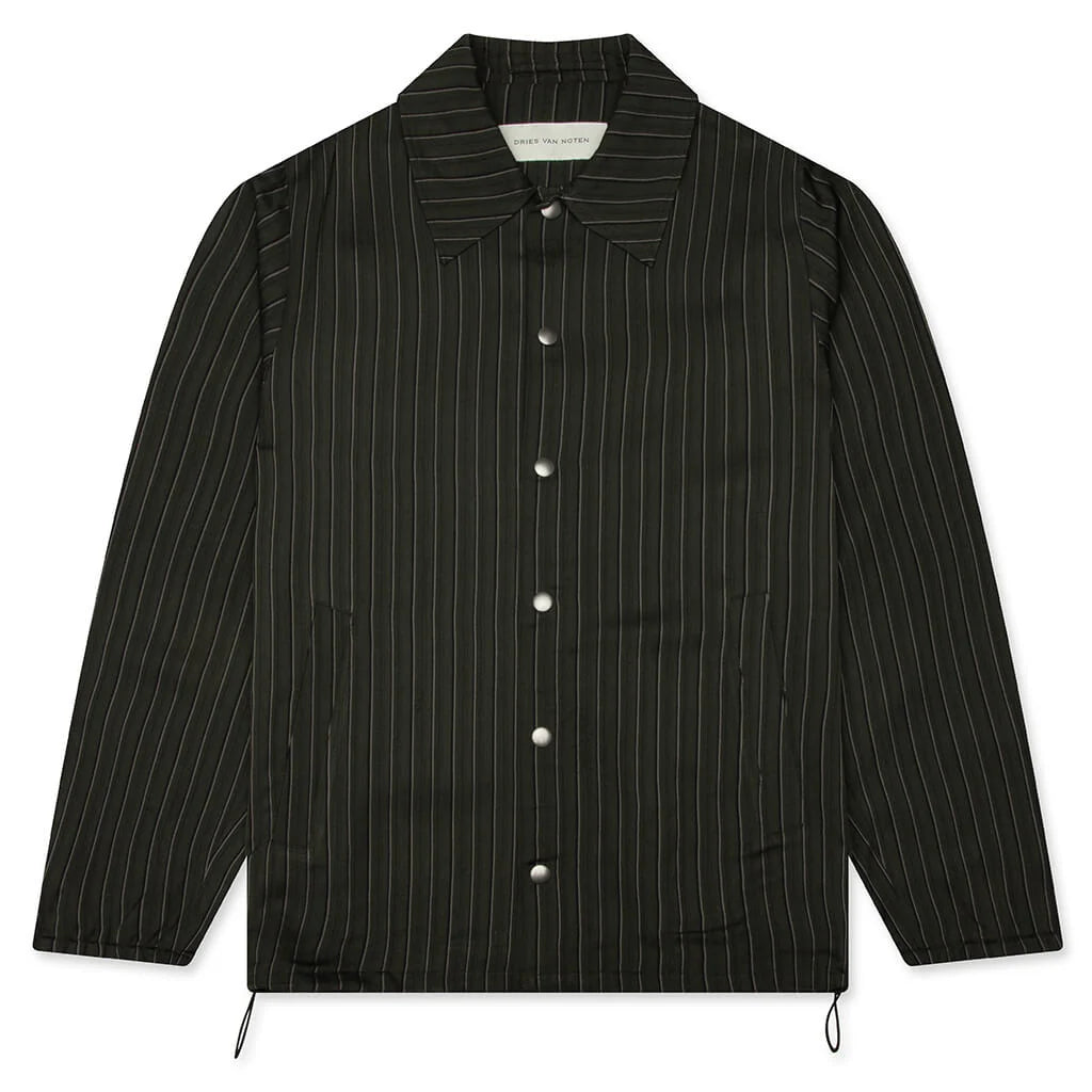 Striped Vorries MW Jacket Dark Green