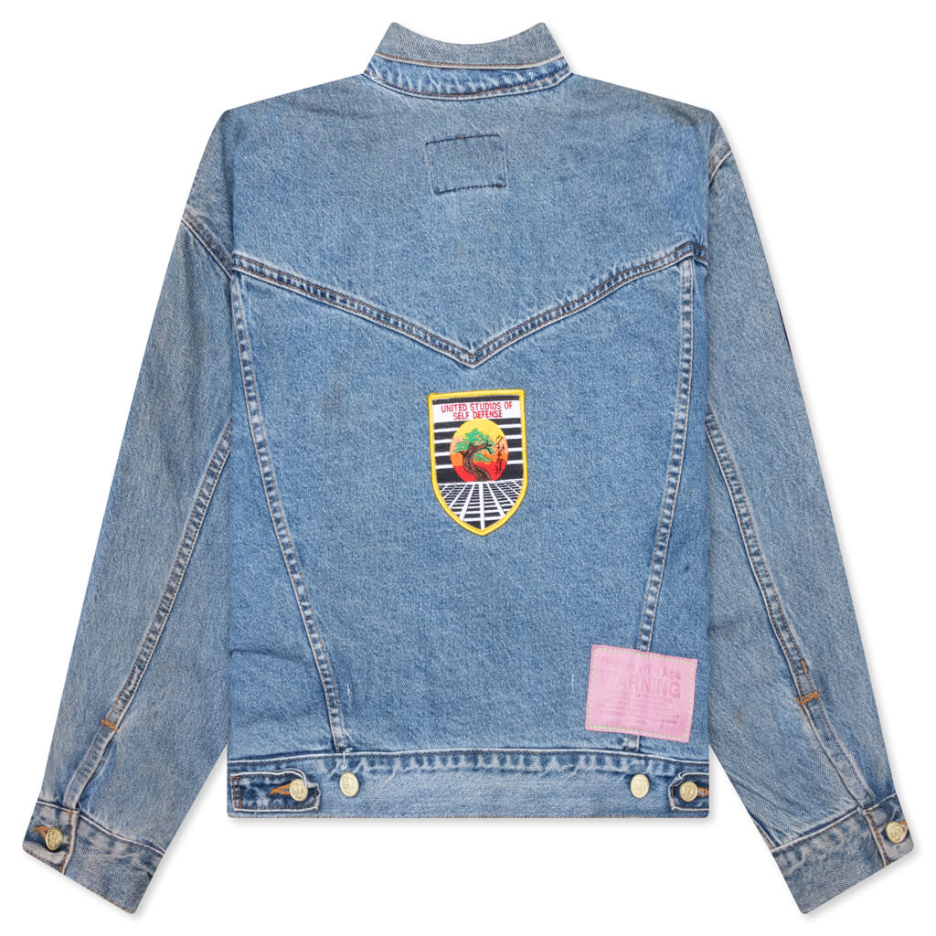 Charlatan Reversible Denim Baseball Jacket Indigo