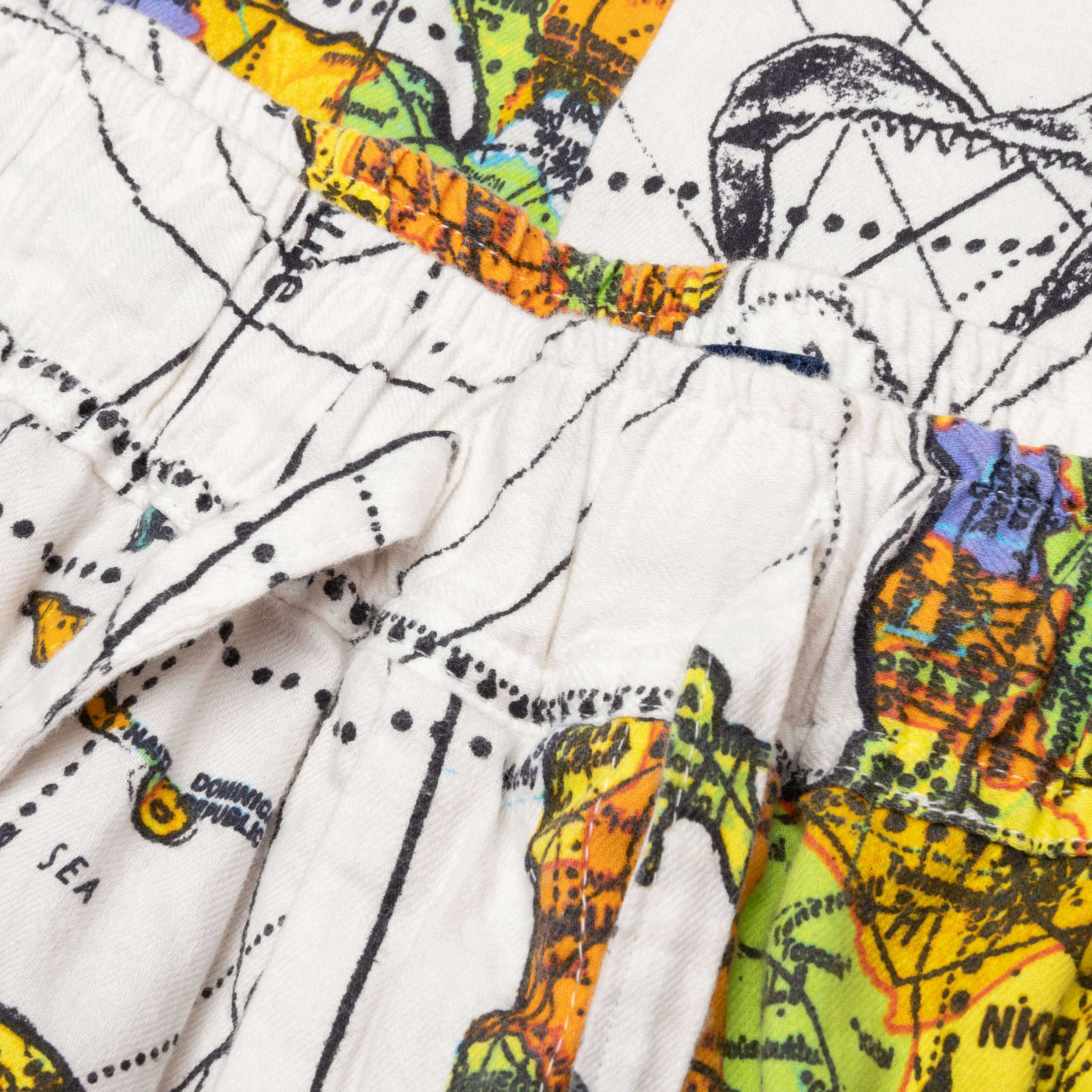 Saint Michael x Dr Woo World Map Pajama Pant Map White