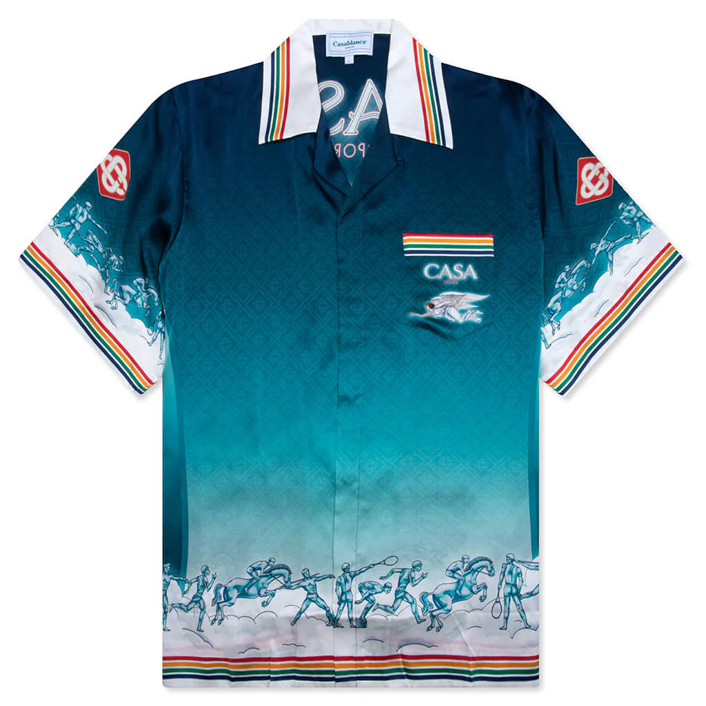 Short Sleeve Cuban Collar Shirt La Deesse Du Stade