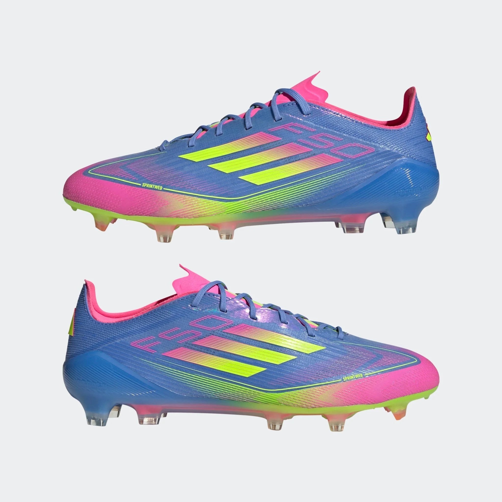 adidas F50 Elite Firm Ground Boots Blue Fusion Lucid Lemon Lucid Pink