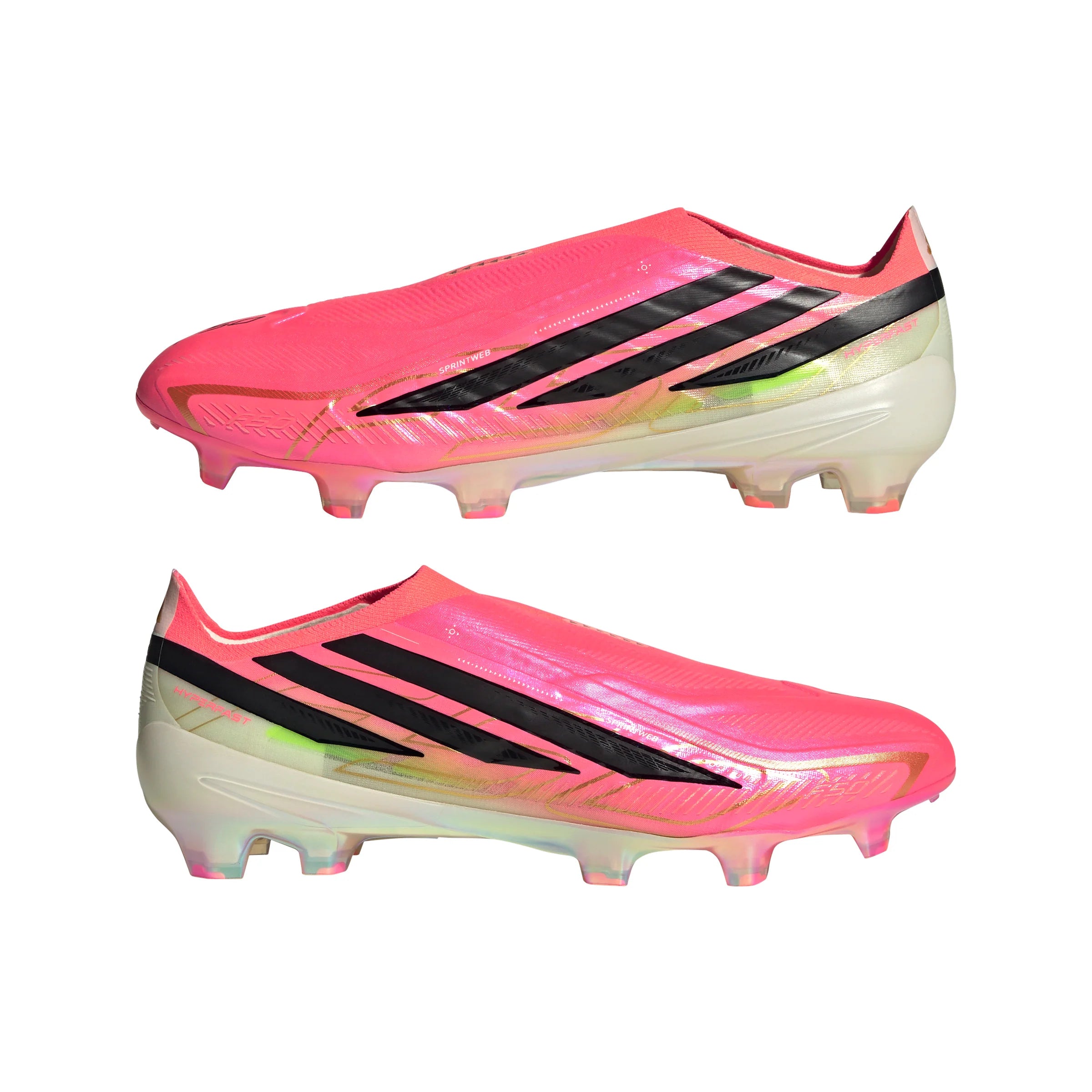 adidas F50 Hyperfast Elite Laceless Firm Ground Mens Soccer Cleats Turquesa Black Gold