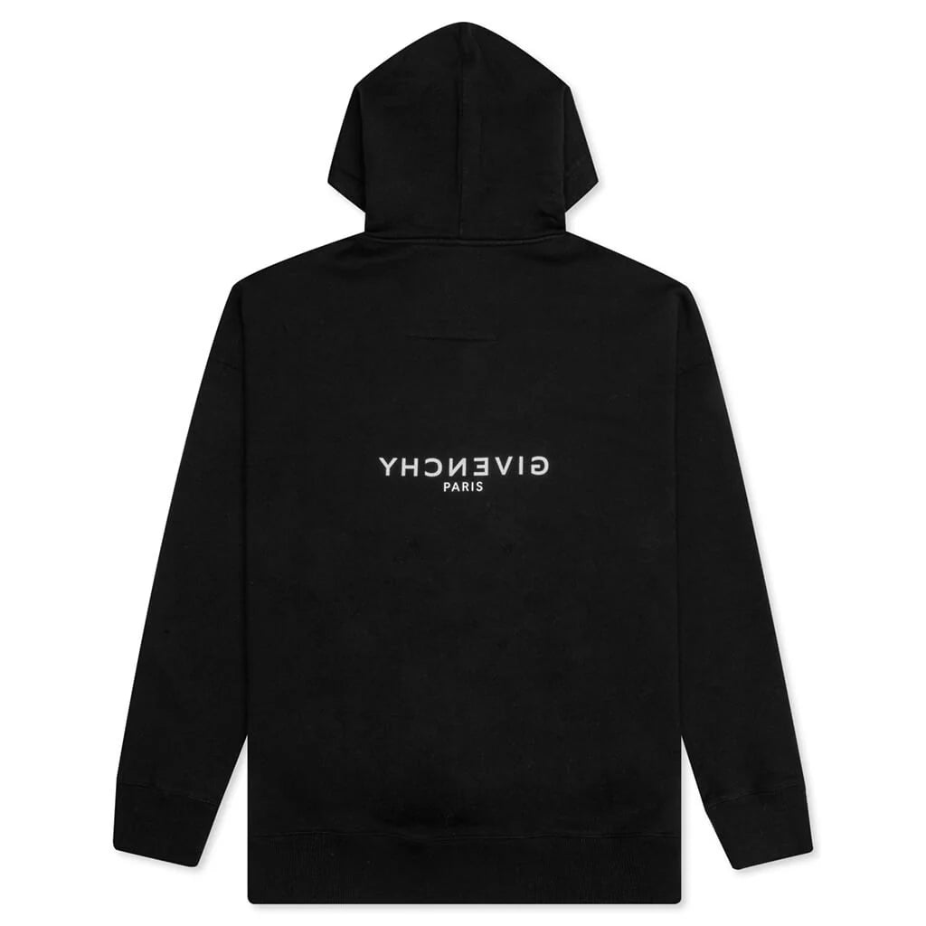 Printed Felpa Slim Fit Hoodie Black