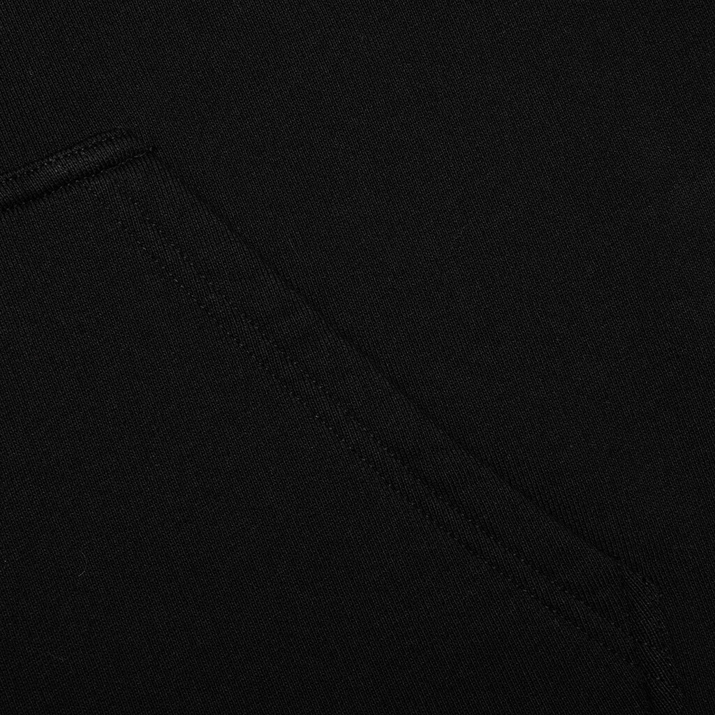 Classic Fit Hoodie w Reverse Print Black