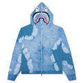 Hand Dye Shark Full Zip Hoodie Blue