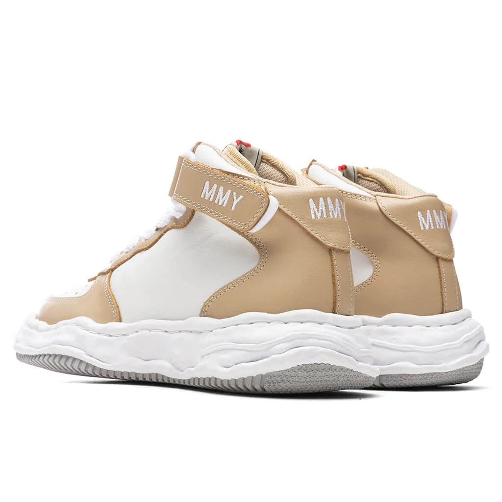 Wayne High OG Sole Leather Sneaker Beige White