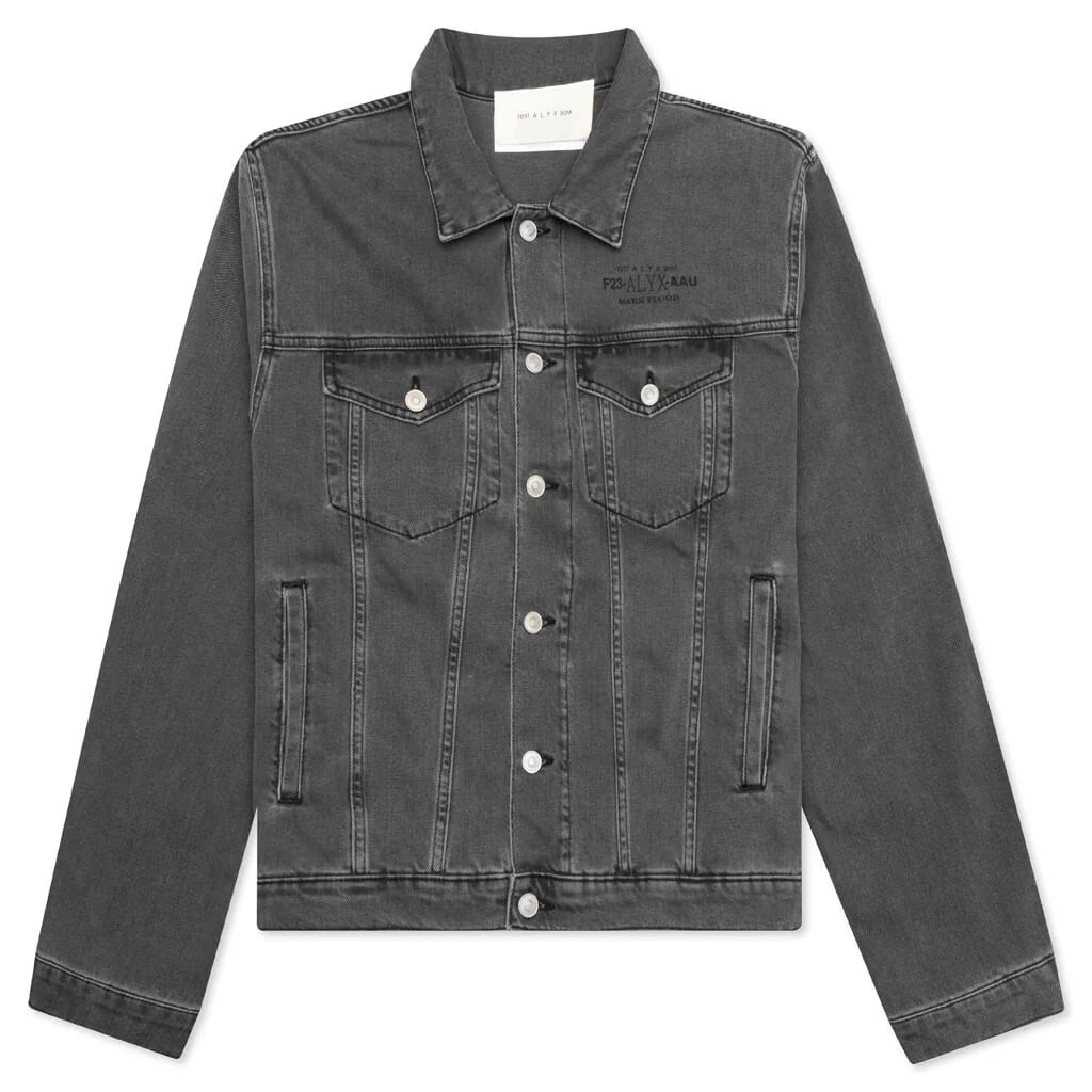 Mark Flood Square Denim Jacket Washed Black