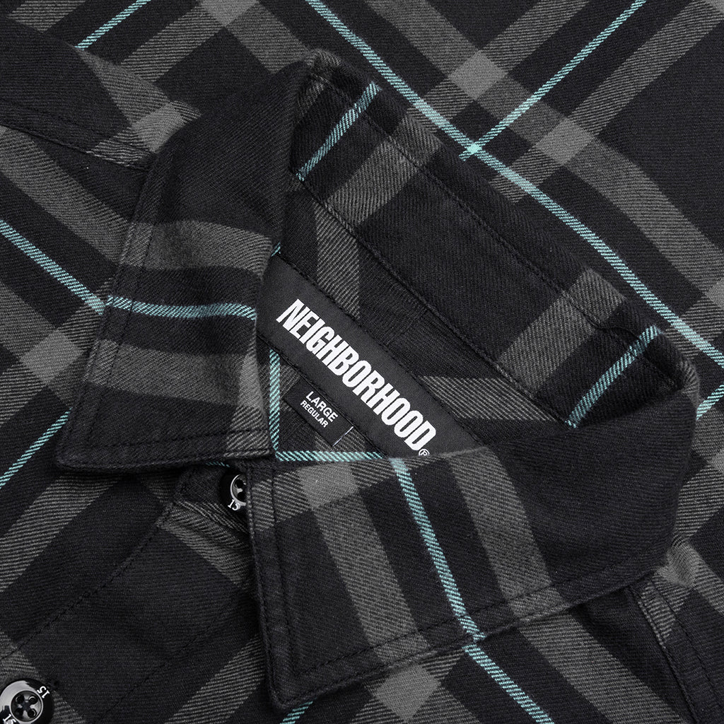 Tartan Check Shirt LS Black