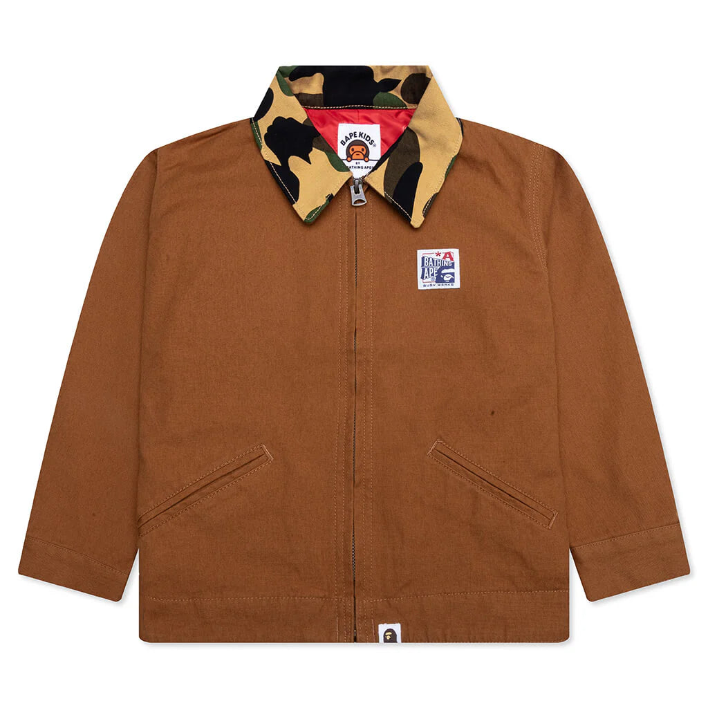 Kids 1ST Camo Work Jacket Brown